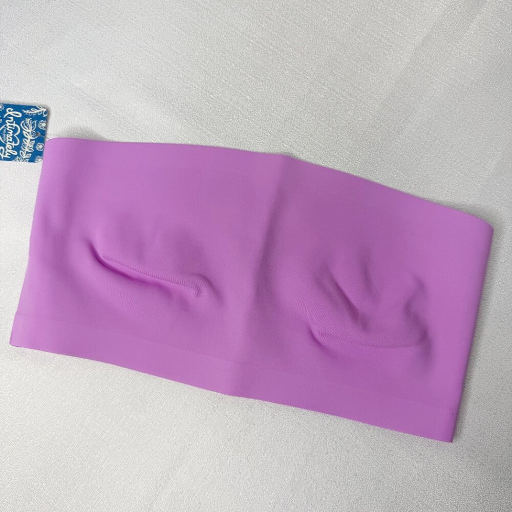 Free People Nina Bandeau Electric Orchid Scuba Strapless Bra Small NEW - Picture 2 of 9